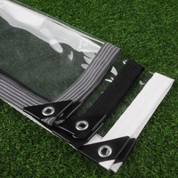 0.35 0.55mm Tewango 99.99% Transparan PVC Kanvas Terpal Penutup Balkon Jaring Jendela Tenda Pergola Layar Vertikal Anti Air