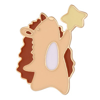 XZ7603-7605 petit hérisson grenouille chien mignon broche alliage goutte à goutte métal Badge broches Collection blocs de construction pour enfants cadeau jouets