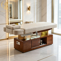 Table de massage électrique moderne et pliable en cuir PU Chuque, personnalisable, multifonctionnelle pour salon de beauté et spa