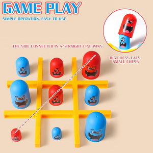 Partito da tavolo Tic Tac Toe strategia gioco da tavolo per i bambini 2 giocatore stelo in plastica educativo - Product Image 2