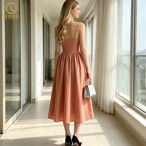 Robes décontractées chic pour femmes, style bohème, en <span class=keywords><strong>lin</strong></span> texturé, sans manches, col en V, pour l'été 2026 – Collection Vacances Chic - Product Image 2