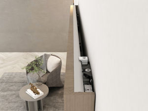 Kit de herrajes para puertas fantasma con sistema de puerta de Granero corredera interior de riel oculto - Product Image 3