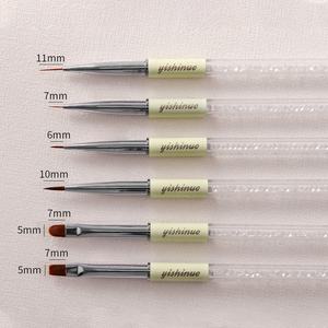 Herramientas Profesionales para Uñas: Pincel de Pelo Kolinsky con Punta Diagonal Plana para Terapia de Luz, Esculpido de Cristal, Pintura, Dibujo y Grabado - Product Image 6