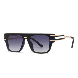 Custom Logo Vintage Men Women PC Gold <b>Frame</b> Sun Glasses UV400 One Piece Lens <b>Square</b> <b>Sunglasses</b> - Product Image 3
