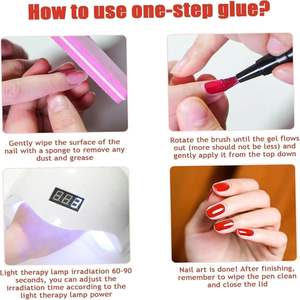 Esmalte de uñas de Gel UV de un solo paso semipermanente de alta reproducción de color 3 1 uñas francesas fáciles de usar sin necesidad de capa superior Base LED para bricolaje - Product Image 4