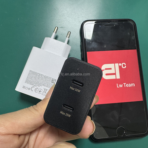 شاحن فائق السرعة T5020 بقوة 50 واط مع تقنية الشحن السريع QC3.0 ومنفذ USB-C ومحول طاقة PD وشاحن حائط USB-A لهواتف S23U وNOTE 10 - Product Image 3