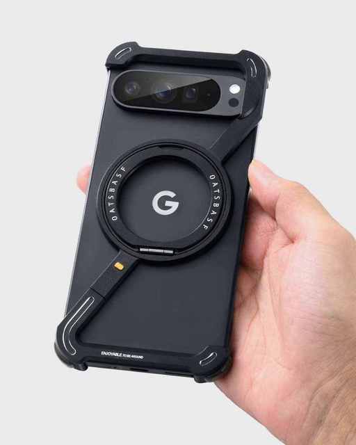 Factory Aluminum Metal Z Shape Magnetic 360 Stand Phone Case for Google Pixel 9 Pro XL / Pixel 9 Pro / Pixel 9
