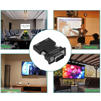 Adaptor Dongle Konverter HDMI ke VGA Jantan Baru untuk Wanita dengan Audio 3.5mm untuk Konektor HDMI OTP untuk Laptop PC untuk PS3