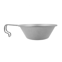 Tasse Sierra en titane pur - Bol de camping ultraléger à poignée fixe - Vente en gros OEM/ODM