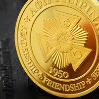 Article populaire : Coffrets métalliques personnalisés pour souvenirs, placage bicolore or/argent de luxe, impression UV, logo pièce de monnaie 3D