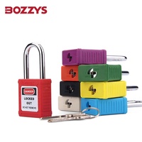 BOZZYS Ensemble de verrouillage industriel 38mm Corps de verrouillage en nylon Faisceau en acier Cadenas de sécurité identique avec clé