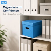 Boîte de rangement en carton ondulé personnalisée avec couvercle et poignée pour l'emballage d'archives