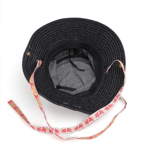 Summer Outdoor Denim Bucket <b>Hat</b> For Women With Floral Embroidery <b>Band</b> Wide Brim Sun Protection Fashionable Casual Cap - Product Image 4