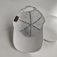 Gorra de Béisbol Blanca de 6 Paneles con Corona Estructurada, Visera Curva, Hebilla Metálica Ajustable, Logotipo Personalizado OEM ODM, para Exteriores y Calle