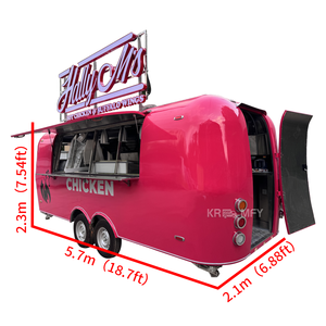 Kiosque à glaces mobile entièrement équipé, équipement de restauration en acier inoxydable, camion de cuisine avec cuisine complète - Product Image 5