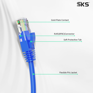<span class=keywords><strong>Cable</strong></span> Ethernet Cat6 Azul, 1000Mbps, UTP, RJ45, <span class=keywords><strong>Cable</strong></span> de Conexión Gigabit <span class=keywords><strong>LAN</strong></span> de 1m, Certificado ROSH, para Router, PC, <span class=keywords><strong>PS4</strong></span> - Product Image 3
