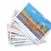 Cartes postales personnalisées - Cartes de vœux - Papier nacré à motif étoilé - Carton blanc pour écriture manuscrite - Enveloppes épaissies - Mini découpées