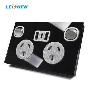 AU wall socket USB 2A+C Switch control, 5V USB Port Smart Power Outlet, 3A 18W Type C Quick Charge Universal Wall Socket SAA