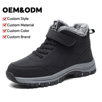 Bottes d'hiver pour hommes de haute qualité, chaudes et imperméables, pour la marche quotidienne, avec doublure chaude et semelle en caoutchouc flexible