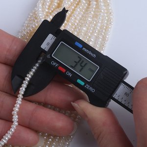 3-3.5 mét nước ngọt Màu Trắng Nút ngọc trai hạt Loose Strand cho tự làm đồ trang sức làm cho vòng đeo tay và Vòng cổ Chiều dài 18cm - Product Image 6