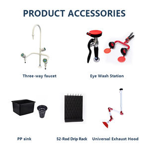 Fenolische ammoniak bestendige werktafel met stalen frame, reagensrek, laboratoriumtafel, werkbank, ziekenhuis, school, commerciële meubels, blauw, modern - Product Image 5