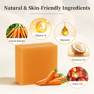 Savon artisanal à la carotte, <span class=keywords><strong>beauté</strong></span> naturelle pour éliminer les taches brunes, pour tous les types de peau, service complet OEM ODM - Product Image 3