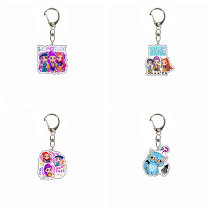Porte-clés en plastique acrylique pour femmes Kawaii Animation Demon Girls Hunter Group Q Edition <span class=keywords><strong>Witch</strong></span> <span class=keywords><strong>Hunting</strong></span> Style Cartooney - Product Image 2