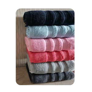 Eco Friendly 100% Cotton Dobby Border <b>Towels</b> Hand <b>Face</b> and Bath <b>Towels</b> Soft Breathable Fabric Quick Dry <b>Towels</b> for Hotel Home - Product Image 3