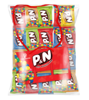 Venta al por mayor de dulces coloridos y crujientes de chocolate con leche en forma de bola P & N dulces deliciosos dulces a granel para niños