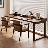 Bureau Ergonomique Nordique en Bois Massif Grand Format Écologique pour Salon, Bureau et Étude Étudiante
