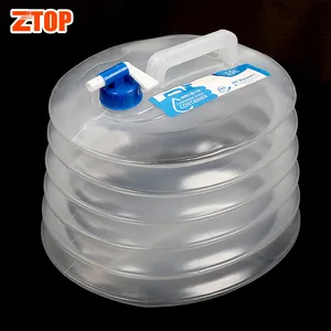 BPA Free 3 L 5 Ltr 8 Litro 10 Litre 15 Liter Portable Outdoor Camping Foldable Collapsible Water Bag With Tap