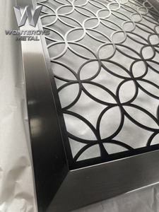 แผงกั้นฉากสเตนเลสสตีล PVD ตัดด้วยเลเซอร์ ดีไซน์ทันสมัย ออกแบบตามสั่ง สำหรับโรงแรม รีสอร์ท โรงแรมขนาดเล็ก บ้านพักตากอากาศ วิลล่า และล็อบบี้ - Product Image 3