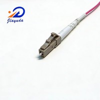 Kabel Patch Multimode Carrier Grade 100G OM4 12 Serat MPO ke LC Konversi Erika Violet 50/125um High Density Fan-out