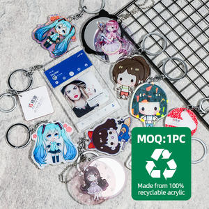Baigedi グリッター エポキシ ホログラフィック プラスチック Vograce カスタム アクリル プロモーショナル キーチェーン - Product Image 3