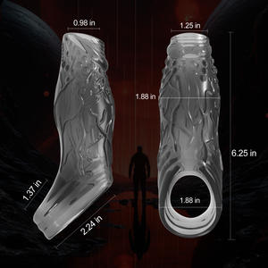 Pénis masculin manchon d'extension préservatif gode en silicone sous-vêtements en chair préservatif réutilisable civière et boule avec ceinture manchon de pénis - Product Image 6