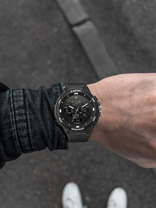 Montre numérique de sport TOMI T215 en gros, affichage LED, design simple, chronomètre, bracelet en cuir, date automatique, usage quotidien, montre-bracelet pour hommes - Product Image 2