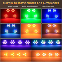 Lámparas halógenas Retro estroboscópicas de 300w, luz cegadora COB RGB de Audio para discoteca y escenario, 7 unidades