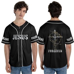 Vêtements chrétiens nom personnalisé maillot de baseball impression 3d jésus vêtements vintage baseball chemise hommes unisexe t-shirt - Product Image 4