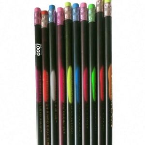 Ensemble de crayons en bois changeant de couleur pour enfants - Crayons thermochromiques 2B durables et assortis avec gommes - Parfait pour un anniversaire ou Noël - Product Image 2