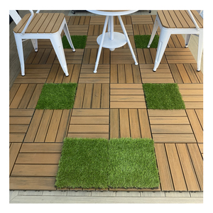 بلاط أرضية متداخل متين بتصميم عصري ، تشطيب ناعم من الحبوب الخشبية ، أرضية شرفة خارجية مضادة للماء ومقاومة للانزلاق - Product Image 2