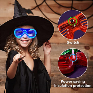 <span class=keywords><strong>Gafas</strong></span> LED de 5 Colores Neón, <span class=keywords><strong>Gafas</strong></span> con Obturador, <span class=keywords><strong>Gafas</strong></span> Luminosas, Brillan en la Oscuridad, Artículos de Fiesta, Recuerdos para Niños y Adultos - Product Image 2