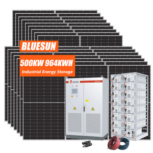Eco Friendly 500kw Hybrid <b>Solar</b> Energy System <b>Power</b> <b>Kit</b> 964kwh for Commercial Building Off Grid Battery Storage - Product Image 1