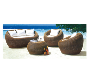 Sofás Modernos de Ratán <span class=keywords><strong>para</strong></span> Exteriores, Banco de Descanso con Sillones Tejidos, Juego de Sofás de Jardín con Cojines <span class=keywords><strong>para</strong></span> Sala de Estar, Patio, Hotel - Product Image 1