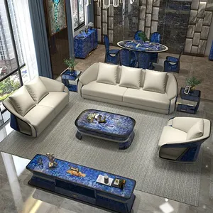 Ensemble de meubles modernes en cuir italien canapé de luxe canapé sectionnel ensemble de canapés meubles salon canapé de luxe