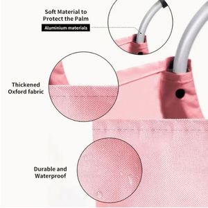 90L Large Laundry Basket Foldable Laundry Hamper with Aluminum Handles Waterproof Dirty Clothes Storage <b>Bin</b> - Product Image 4