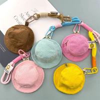 Mini porte-monnaie design chapeau, mini pochette à fermeture éclair, porte-monnaie multifonctionnel, sac portable pour écouteurs