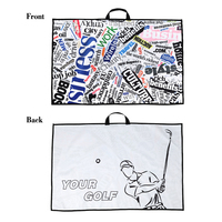 Serviette de golf en microfibre gaufrée à impression numérique, vente en gros du fabricant, logo personnalisé, OEM, accessoires de golf