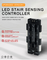 Système anti-court-circuit DC12/24V contrôleur de lumière d'escalier LED à 32 étapes capteur de mouvement PIR automatique contrôleur d'éclairage d'escalier