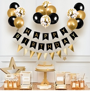 23 шт., черный золотой воздушный шар - Product Image 4