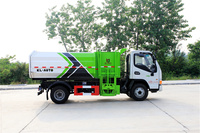 Camion à ordures à chargement latéral JAC Kangling 4x2, véhicule de collecte des déchets efficace, compacteur de déchets robuste